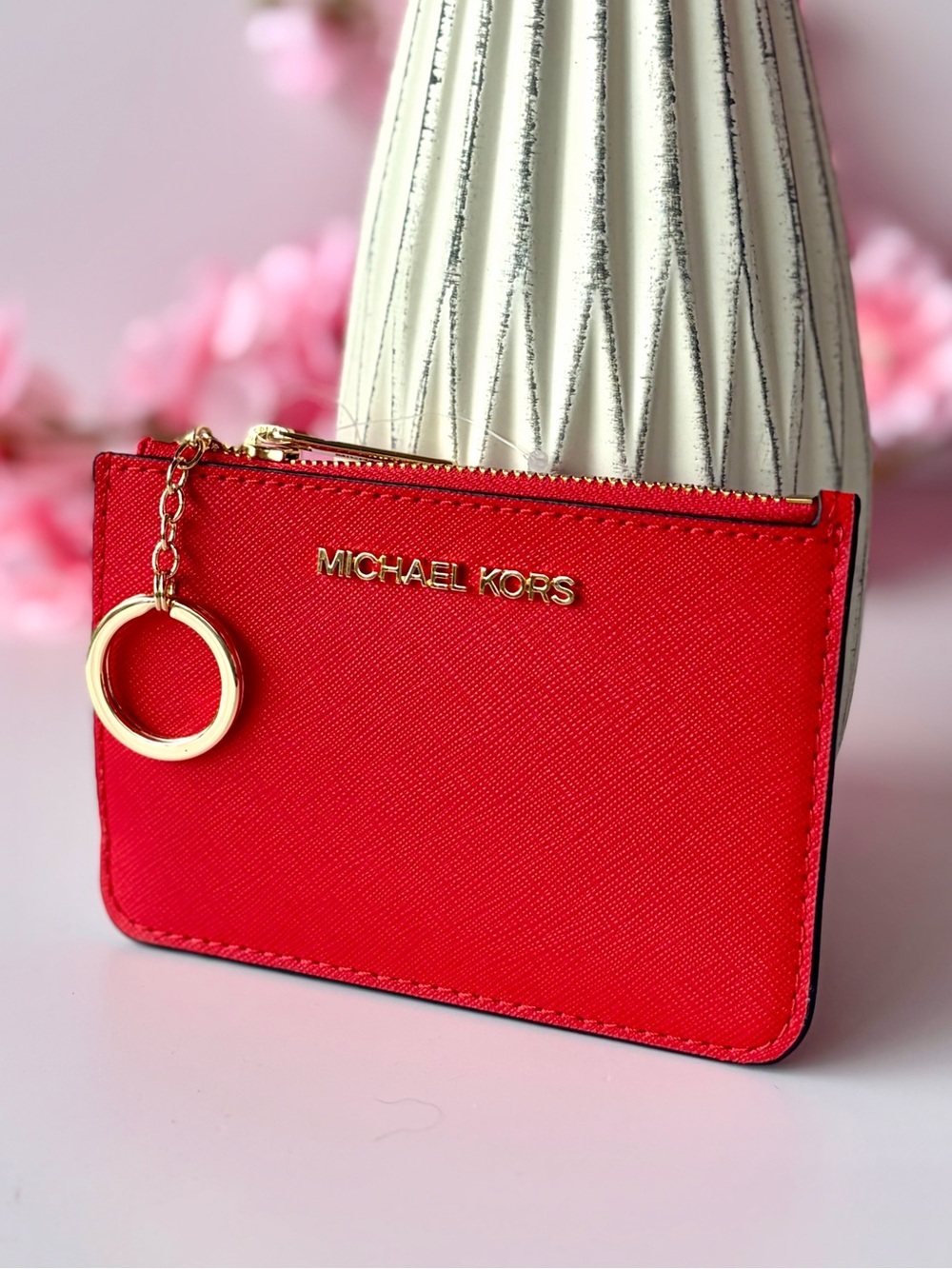 Michael Kors Jet Set Travel Small Wallet Top Zip Coin Pouch with ID Holder